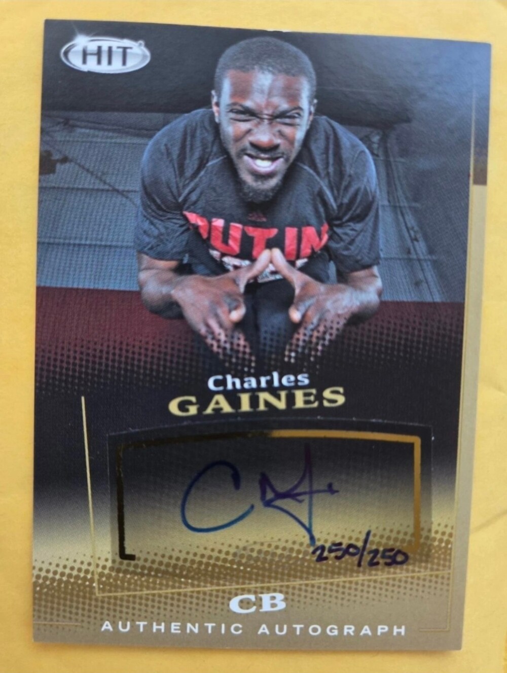 SAGE 2015 Sage Hit Charles Gaines Rookie Autograph Gold #A39 250/250 Louisville